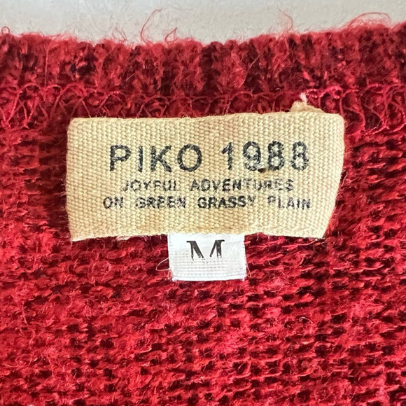 Piko 1988 Lightweight Tunic Sweater, Boatneck, Red, size Medium - Picture 7 of 12